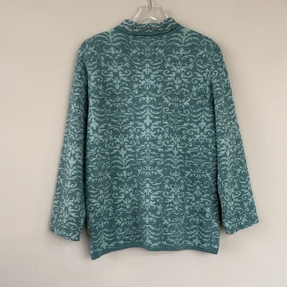 VINTAGE Pendleton 100% Virgin Merino Wool Zip-Up Sweater Jacket SizeLarge Petite - Picture 2 of 7